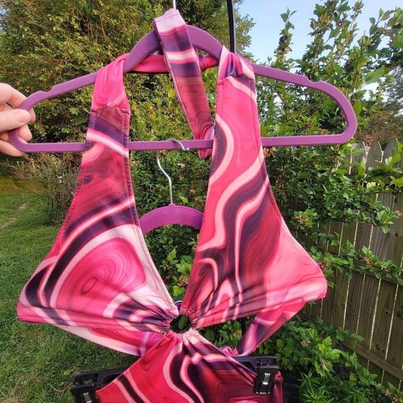 Tie Dye Swirl Halter Dress - Picture 10 of 13